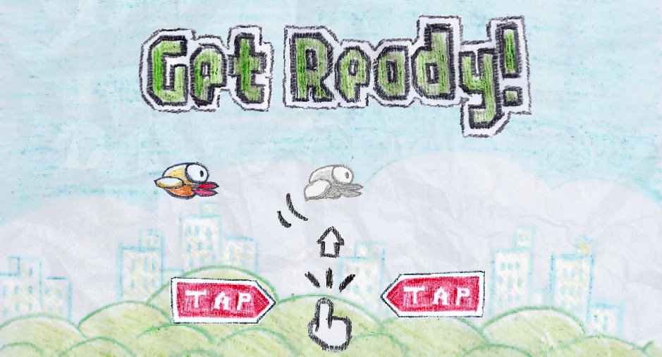 Badly Drawn Flappy Bird game 