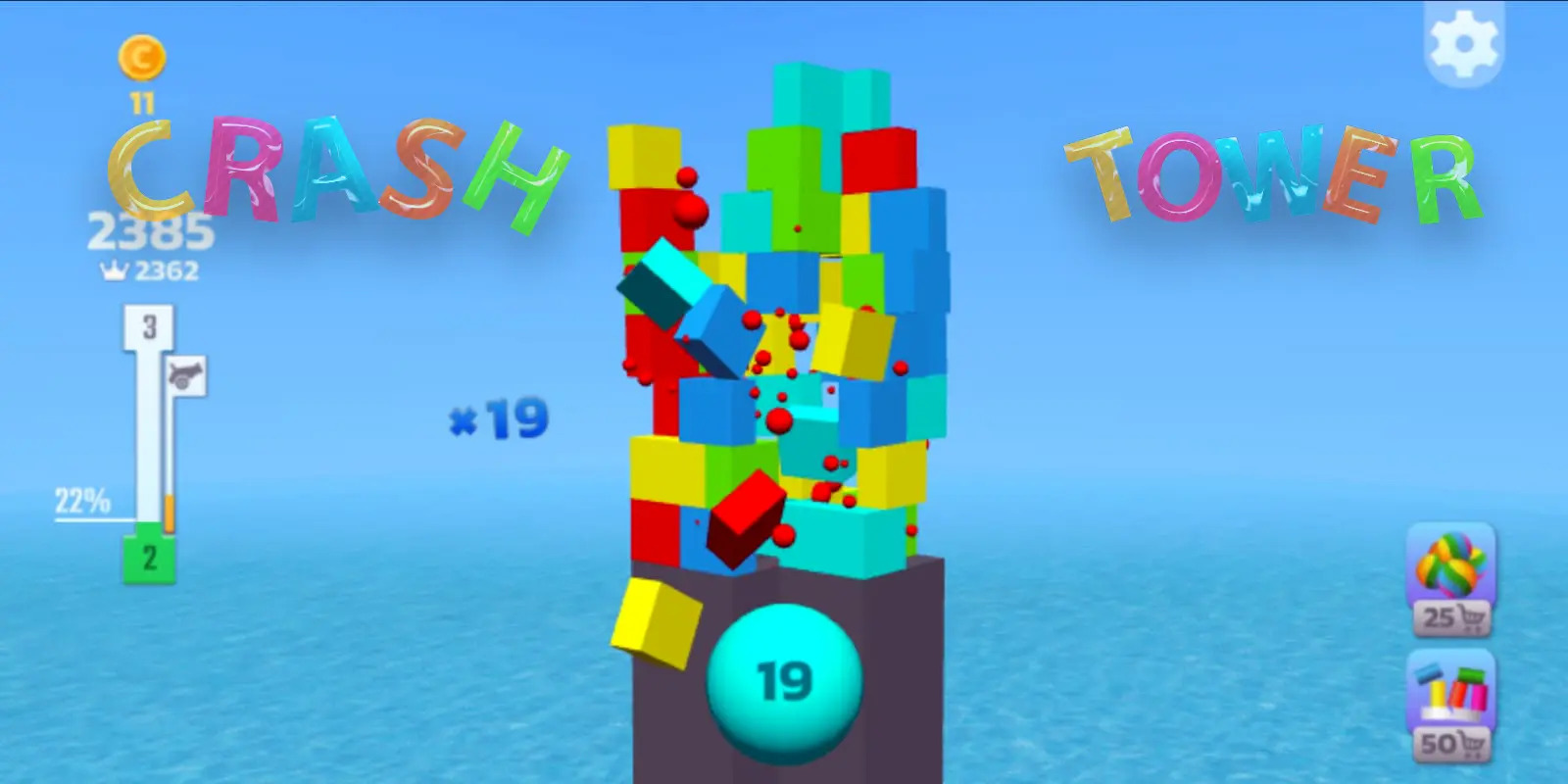 Tower crash 3d gameplay